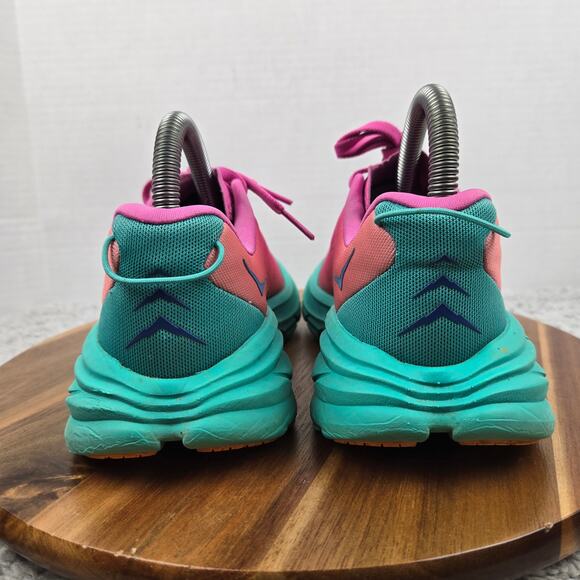 Hoka One One Womens 6B Rincon 3 Phlox Pink Atlantis Athletic Gym Running Shoe - Picture 2 of 12